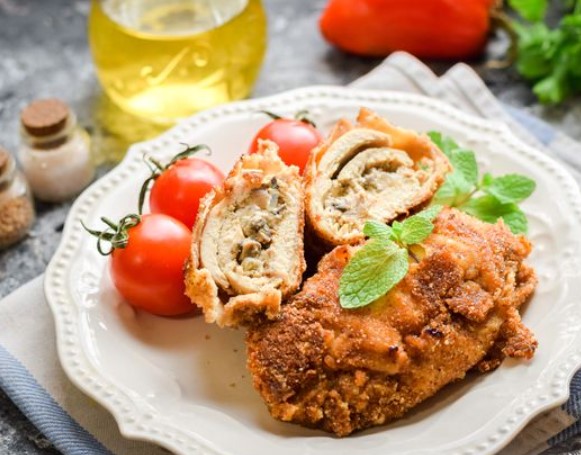 Chicken Fillet Rolls with Mushroom Filling