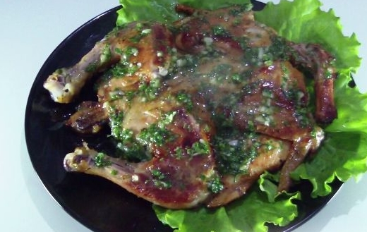 Chicken Tabaka (Tapaka) in a Pan