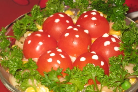 Mushroom Salad “Amanita”