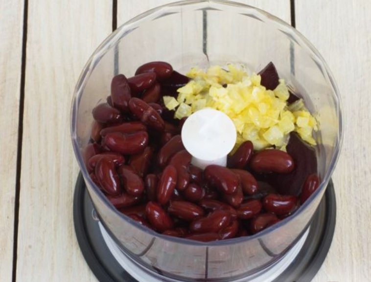 Beetroot Pate with Canned Beans