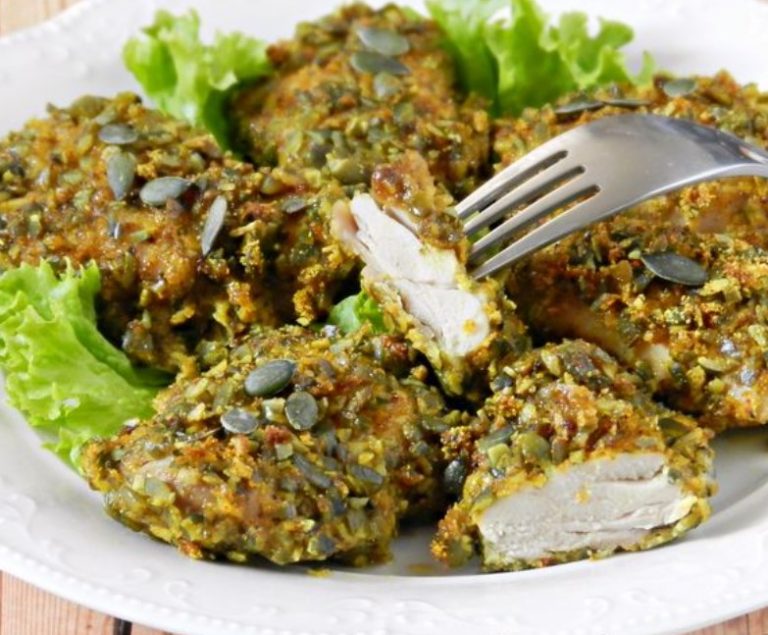 Pumpkin Seed Baked Chicken