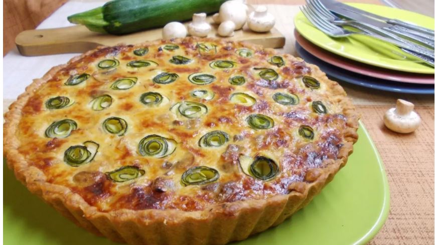 Quiche with Zucchini and Mushrooms