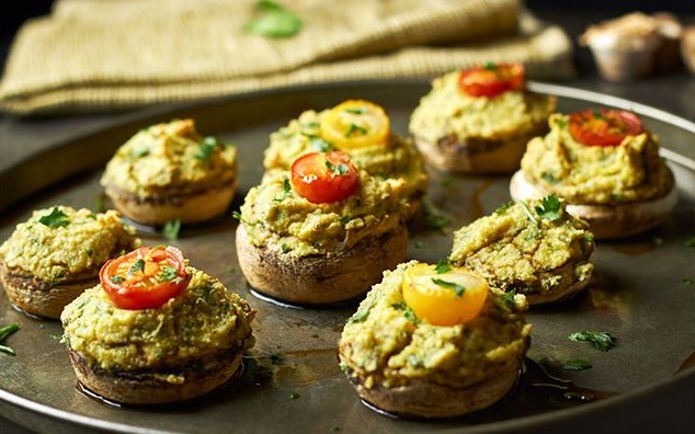 Herbs Stuffed Mushrooms