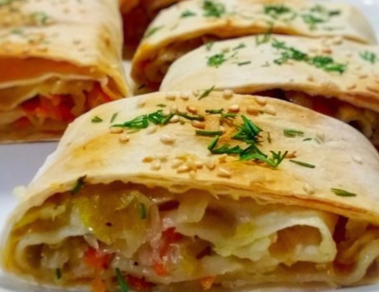 Lavash Rolls With Trout