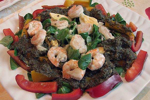 Alberto`s Prawn Salad with Olive Garlic Pesto