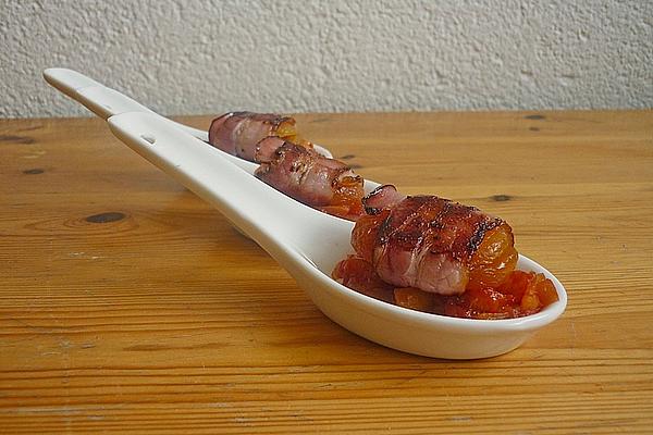 Almond Apricots Wrapped in Bacon