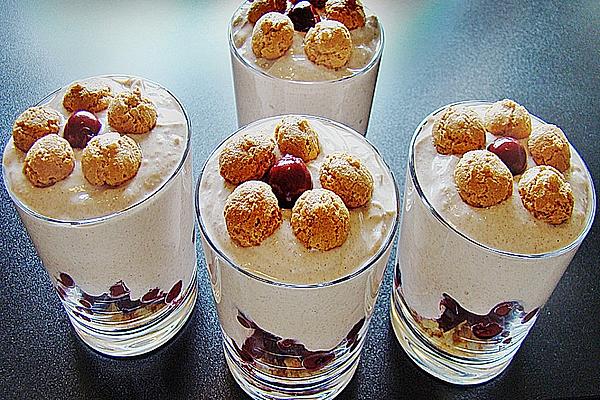 Amarettini and Cinnamon Quark with Tiger Nuts and Sour Cherries