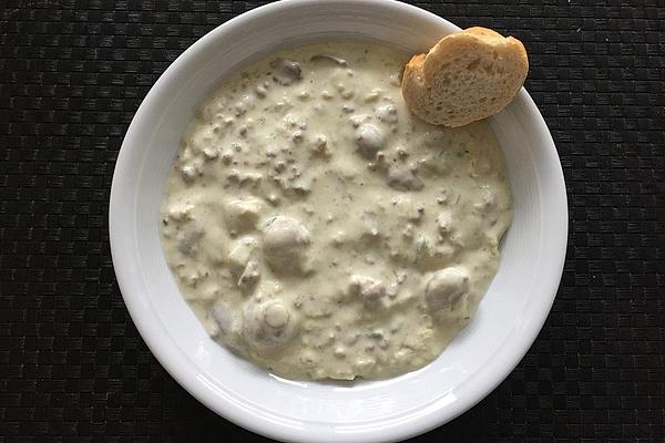 Annette`s Creamy Leek Soup with Minced Meat and Mushrooms