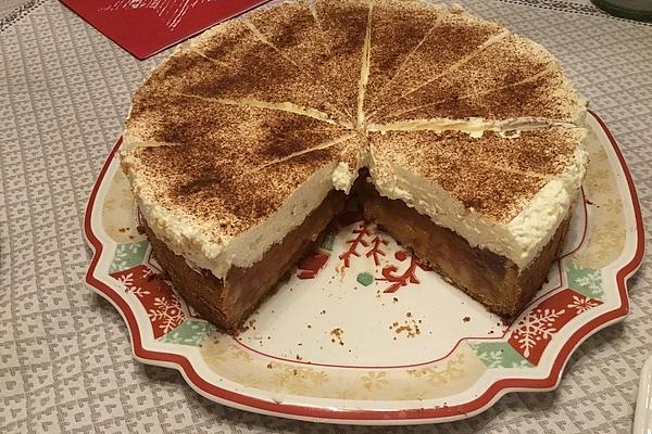 Apple Pie with Whipped Cream and Cinnamon Topping