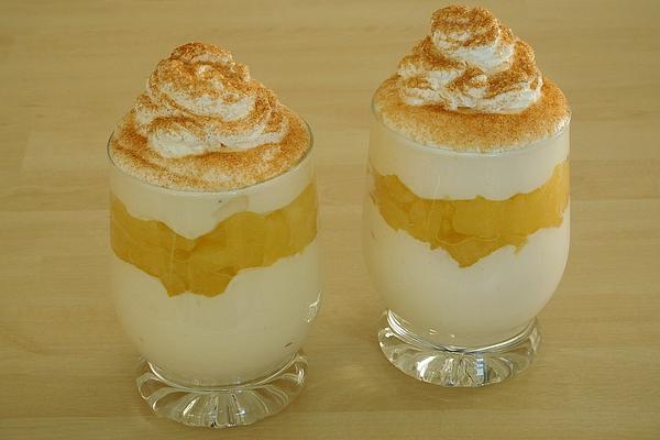 Apple Puree Pudding Cream Layered Dessert