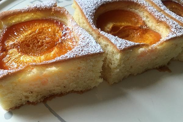 Apricot Cake on Tray