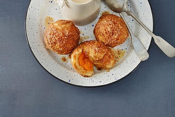 Apricot Dumplings Made from Choux Pastry