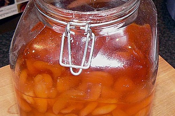 Apricot Liqueur Made from Dried Fruits