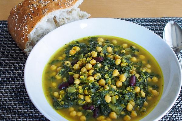 Arabian Chickpea and Spinach Soup