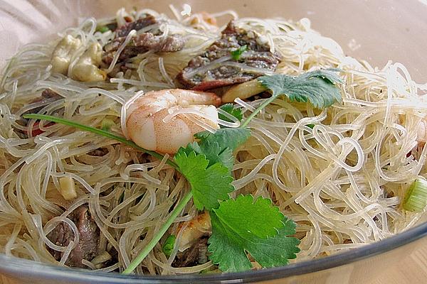 Asian Glass Noodle Salad with Prawns
