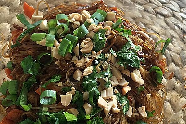 Asian Glass Noodle Salad with Soy Mince