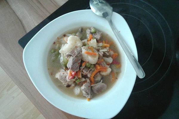 Asian Soup with Pork Goulash
