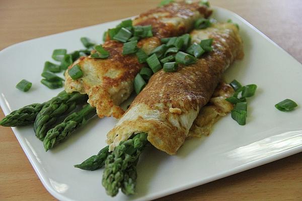 Asparagus in Parmesan Crepes