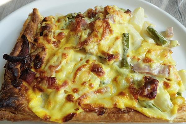 Asparagus Pizza with Puff Pastry