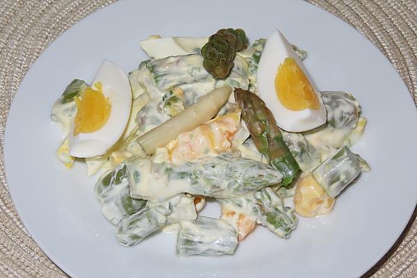 Asparagus Salad with Egg and Cream Cheese