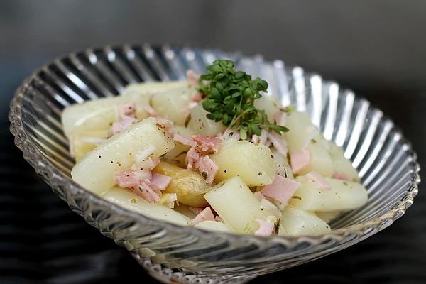 Asparagus Salad with Spring Onions and Ham