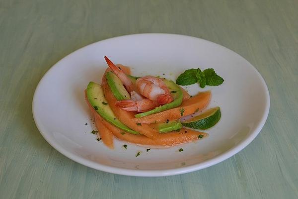 Avocado and Melon Salad with Shrimp