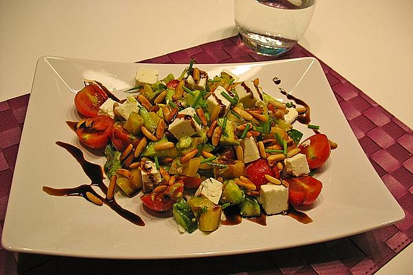 Avocado Salad with Feta and Pine Nuts