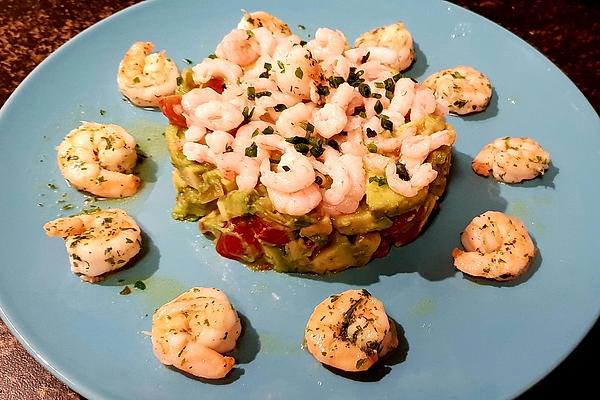 Avocado Salad with King Prawns