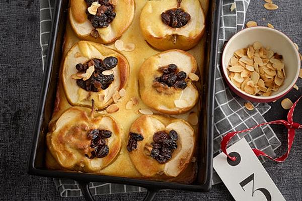 Baked Apple Casserole with Marzipan Topping