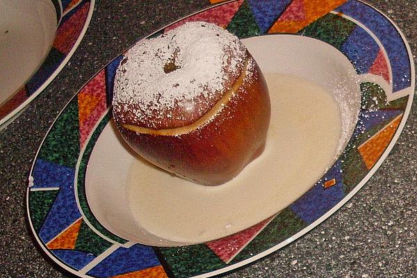 Baked Apple with Marzipan Filling
