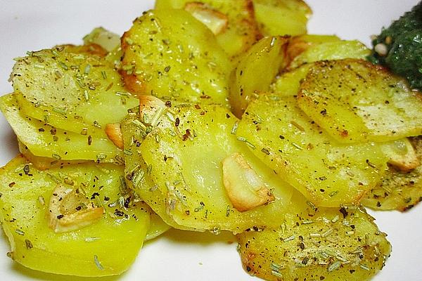Baked Garlic – Potato Slices