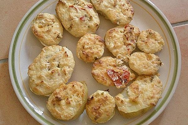 Baked Potatoes with Cheese Filling