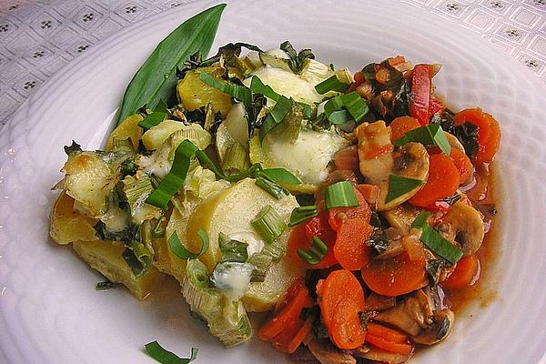 Baked Wild Garlic Potatoes