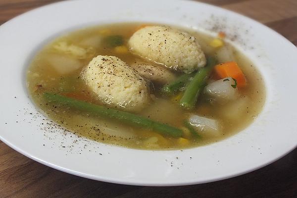 Bean and Vegetable Stew with Semolina Dumplings