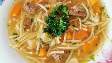 Balinese Beef Soup with Glass Noodles and Vegetables