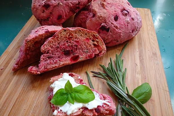 Beetroot Bread with Fresh Herbs