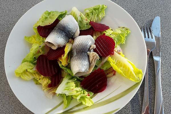 Beetroot Salad with Rollmops