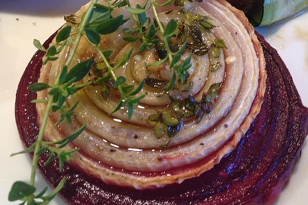 Beetroot with Onion and Herbs from Oven