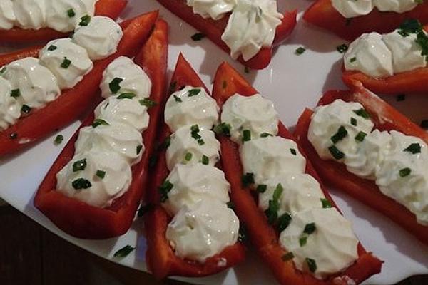 Bell Pepper Boats with Cream Cheese