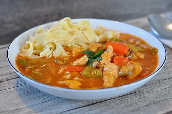 Bell Pepper Goulash with Chicken