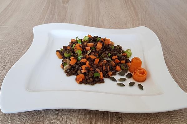 Beluga Lentil Salad with Pumpkin Seed Oil Dressing