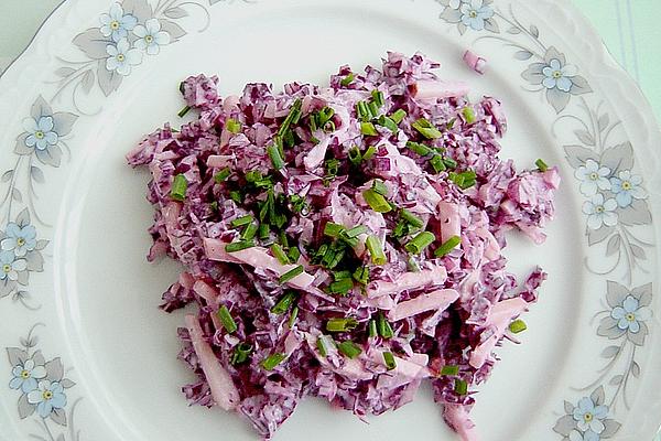 Blue Cabbage Salad with Horseradish