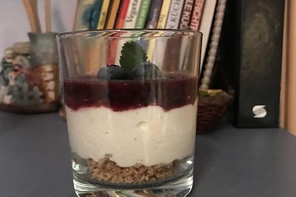 Blueberry Cheesecake in Glass