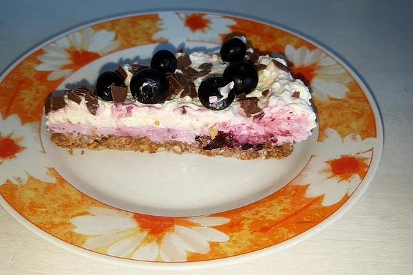 Blueberry Cheesecake on Crispy Base