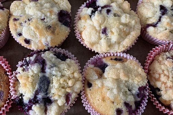 Blueberry Muffins with Sprinkles