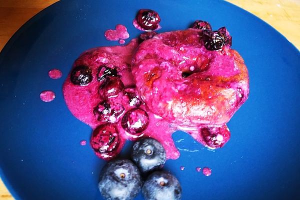 Breakfast Donuts with Blueberries and Yogurt