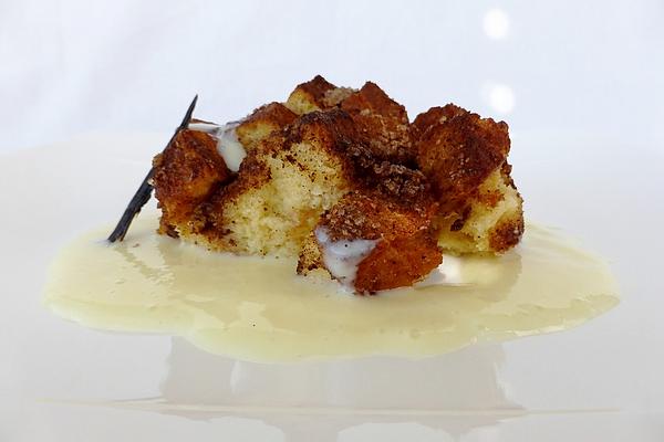 Brioche and Butter Pudding with Cinnamon Crust