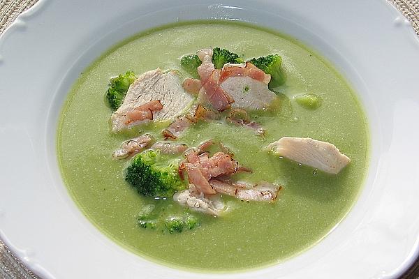 Broccoli Chicken Soup with Bacon