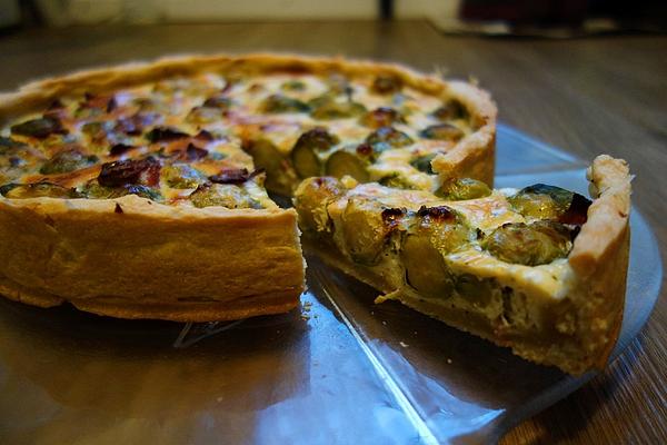 Brussels Sprouts and Ham Quiche