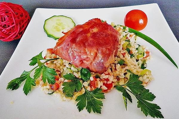 Bulgur Salad with Goat Cheese Thalers